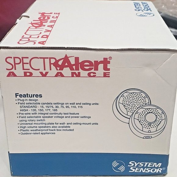$229 MSRP- SpectrAlert Advance System Sensor SPCWKA Wall Speaker White Outdoor - Picture 5 of 8